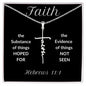 Faith Cross Necklace - Hebrews 11:1