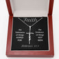 Faith Cross Necklace - Hebrews 11:1