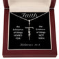 Faith Cross Necklace - Hebrews 11:1