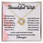 To My Beautiful Wife - Love Knot Necklace - From Husband