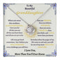 To My Beautiful Granddaughter- Love Knot Necklace