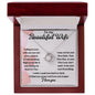 To My Beautiful Wife - Love Knot Necklace - From Husband