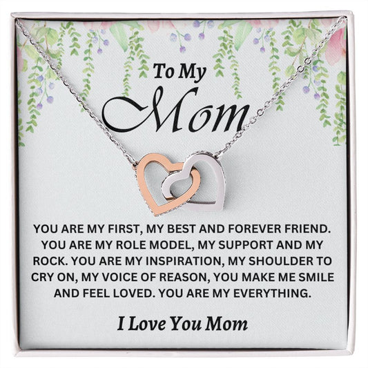 To Mom ~ from Son or Daughter  -  Interlocking Necklace