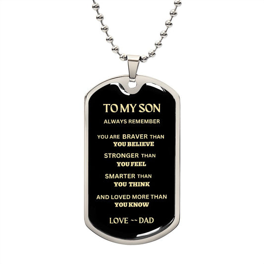 TO MY SON  -   LOVE, DAD