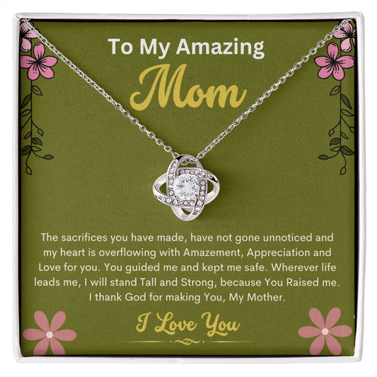 To My Amazing Mom - Love Knot Necklace