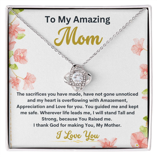 To My Amazing Mom - Love Knot Necklace